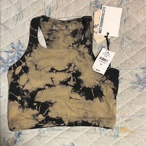 Electric & Rose Tie-Dye Tank Top - Black and Tan